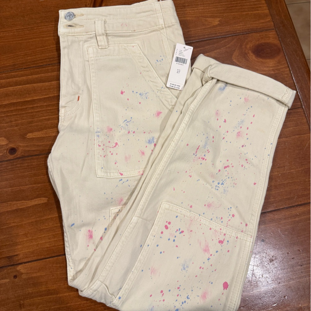 NWT Anthropologie Pilcro Jeans with Paint Splatter